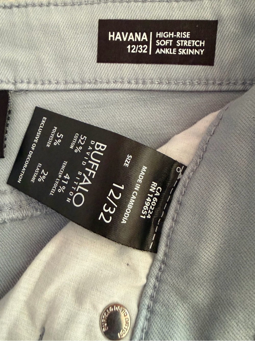 Buffalo David Bitton Light Blue Women’s Skinny Jeans - Picture 8 of 9